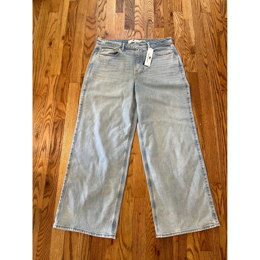 Vineyard Vines Whitney Wide Leg Jeans Seabreeze Light Wash Denim Size 30 NEW